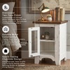 image:imageSignature Design by Ashley Valebeck Chairside End Table with StorageDark Brown  White