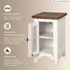 image:imageSignature Design by Ashley Valebeck Chairside End Table with StorageDark Brown  White