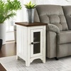 image:imageSignature Design by Ashley Valebeck Chairside End Table with StorageDark Brown  White