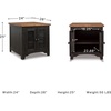 image:imageSignature Design by Ashley Wystfield End Table with Storage WhiteBrownBlackBrown