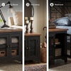 image:imageSignature Design by Ashley Wystfield End Table with Storage WhiteBrownBlackBrown