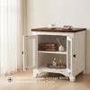 image:imageSignature Design by Ashley Wystfield End Table with Storage WhiteBrownDark Brown  White