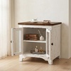 image:imageSignature Design by Ashley Wystfield End Table with Storage WhiteBrownDark Brown  White