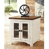 image:imageSignature Design by Ashley Wystfield End Table with Storage WhiteBrownDark Brown  White