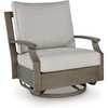 Outdoor Swivel Glider Chair with Cushion