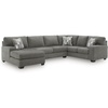 image:imageSignature Design by Ashley 3Piece Sleeper Sectional Double Chaise3Piece Sleeper Sectional with Chaise