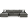 3-Piece Sleeper Sectional with Double Chaise