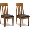 image:imageSignature Design by Ashley Berringer Wood Dining Chairs Set of 2 BrownMedium Brown