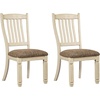 image:imageSignature Design by Ashley Berringer Wood Dining Chairs Set of 2 BrownWhite