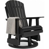 image:imageSignature Design by Ashley Hyland Wave Modern Outdoor Swivel Glider Chair Gentle Gliding Motion Stainless Steel Hardware and HDPE 3088 W x 305 D x 4163 H BlackBlack