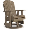 image:imageSignature Design by Ashley Hyland Wave Modern Outdoor Swivel Glider Chair Gentle Gliding Motion Stainless Steel Hardware and HDPE 3088 W x 305 D x 4163 H BlackBrown