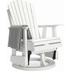 image:imageSignature Design by Ashley Hyland Wave Modern Outdoor Swivel Glider Chair Gentle Gliding Motion Stainless Steel Hardware and HDPE 3088 W x 305 D x 4163 H BlackWhite