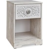 image:imageSignature Design by Ashley Paxberry 1Drawer Nightstand Cubby WhitewashWhitewash