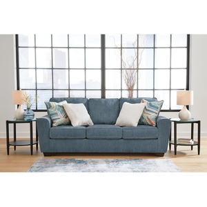 image:imageSignature Design by Ashley Cashton Queen Sleeper Sofa Bed Couch Dark BlueBlue