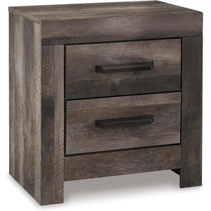 image:imageSignature Design by Ashley Nightstand 2 Drawer White CayboniDark Weathered Gray