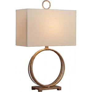 image:imageSignature Design by Ashley Table Lamp 28 Inch Gold Rectangle Shade