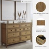image:imageSignature Design by Ashley 10 Drawer Modern Farmhouse Wood Dresser BrownBrown