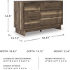 image:imageSignature Design by Ashley 10 Drawer Modern Farmhouse Wood Dresser BrownBrown