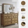 image:imageSignature Design by Ashley 10 Drawer Modern Farmhouse Wood Dresser BrownBrown