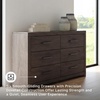 image:imageSignature Design by Ashley 10 Drawer Modern Farmhouse Wood Dresser BrownCharcoal