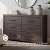image:imageSignature Design by Ashley 10 Drawer Modern Farmhouse Wood Dresser BrownCharcoal