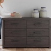 image:imageSignature Design by Ashley 10 Drawer Modern Farmhouse Wood Dresser BrownCharcoal