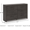 image:imageSignature Design by Ashley 10 Drawer Modern Farmhouse Wood Dresser BrownCharcoal