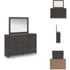 image:imageSignature Design by Ashley 10 Drawer Modern Farmhouse Wood Dresser BrownCharcoal