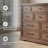 image:imageSignature Design by Ashley 10 Drawer Modern Farmhouse Wood Dresser BrownMedium Brown