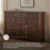 image:imageSignature Design by Ashley 10 Drawer Modern Farmhouse Wood Dresser BrownMedium Brown
