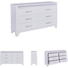 image:imageSignature Design by Ashley 10 Drawer Modern Farmhouse Wood Dresser BrownWhite