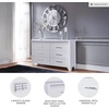 image:imageSignature Design by Ashley 10 Drawer Modern Farmhouse Wood Dresser BrownWhite