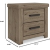 image:imageSignature Design by Ashley 2Drawer Nightstand with USB Light Brown