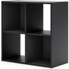 image:imageSignature Design by Ashley 4 Cube Storage Organizer White BookshelfBlack