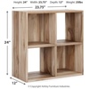 image:imageSignature Design by Ashley 4 Cube Storage Organizer White BookshelfBrown