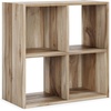 image:imageSignature Design by Ashley 4 Cube Storage Organizer White BookshelfBrown