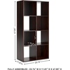 image:imageSignature Design by Ashley 4 Cube Storage Organizer White BookshelfCherryLight Brown