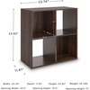 image:imageSignature Design by Ashley 4 Cube Storage Organizer White BookshelfCherryLight Brown