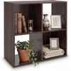 image:imageSignature Design by Ashley 4 Cube Storage Organizer White BookshelfCherryLight Brown