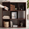 image:imageSignature Design by Ashley 4 Cube Storage Organizer White BookshelfCherryLight Brown