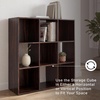 image:imageSignature Design by Ashley 4 Cube Storage Organizer White BookshelfCherryLight Brown
