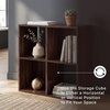 image:imageSignature Design by Ashley 4 Cube Storage Organizer White BookshelfCherryLight Brown