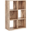 image:imageSignature Design by Ashley 4 Cube Storage Organizer White BookshelfNatural