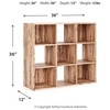 image:imageSignature Design by Ashley 4 Cube Storage Organizer White BookshelfNatural