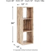 image:imageSignature Design by Ashley 4 Cube Storage Organizer White BookshelfNatural
