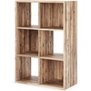image:imageSignature Design by Ashley 4 Cube Storage Organizer White BookshelfNatural