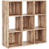 image:imageSignature Design by Ashley 4 Cube Storage Organizer White BookshelfNatural