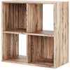 image:imageSignature Design by Ashley 4 Cube Storage Organizer White BookshelfNatural