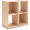 image:imageSignature Design by Ashley 4 Cube Storage Organizer White BookshelfTan