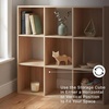 image:imageSignature Design by Ashley 4 Cube Storage Organizer White BookshelfTan